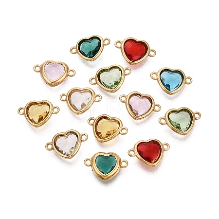 304 Stainless Steel Glass Connector Charms STAS-Q119-02G-1