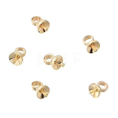 Brass Cup Pearl Peg Bails Pin Pendants KK-C258-11LG-1