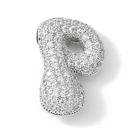 Rack Plating Brass Cubic Zirconia Pendants KK-S378-02P-P-1