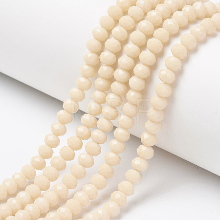 Opaque Solid Color Glass Beads Strands EGLA-A034-P4mm-D05-1