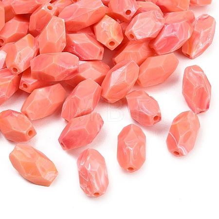 Opaque Acrylic Imitation Gemstone Beads OACR-G064-06A-1