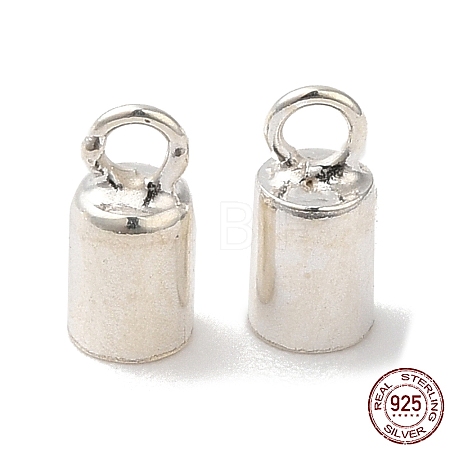 925 Sterling Silver Cord Ends STER-P055-02A-S-1