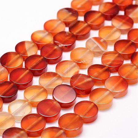 Natural Carnelian Beads Strands G-N0176-01-12x4.5mm-1
