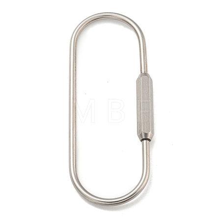 Non-Tarnish 304 Stainless Steel Screw Carabiner Lock Charms STAS-C092-05A-P-1