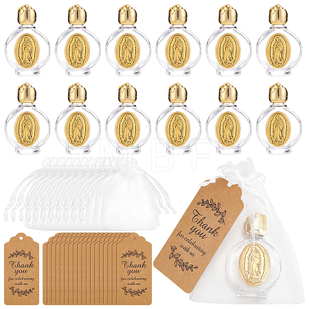 24Pcs Glass Empty Holy Water Bottles for Religious AJEW-WA0004-61-1