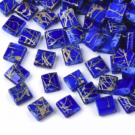 2-Hole Drawbench Glass Seed Beads SEED-S023-43C-09-1