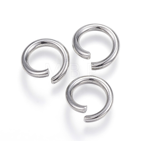 Non-Tarnish 304 Stainless Steel Open Jump Rings X-STAS-E113-09P-1