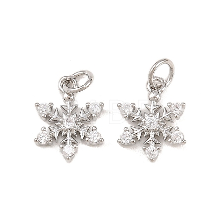Brass Micro Pave Cubic Zirconia Pendants KK-B167-15P-1