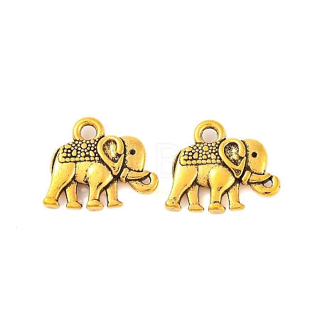 Vintage Elephant Charms PALLOY-ZN-47017-AG-FF-1