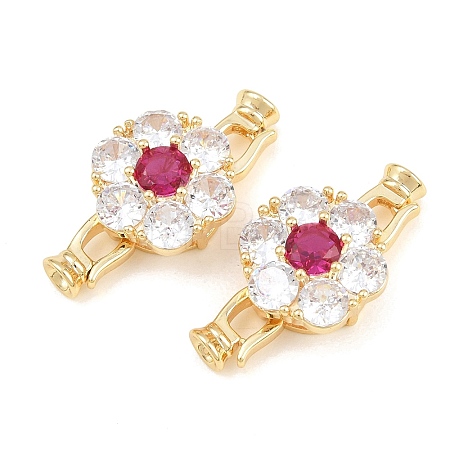 Brass Pave Cubic Zirconia Fold Over Clasps CU-CBAA6E8-13G-1