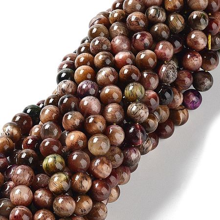 Natural Rainbow Tiger Eye Beads Strands G-NH0002-A01-B05-1