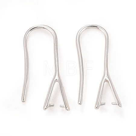 Rack Plating Eco-friendly Brass Earring Hooks KK-D075-14S-RS-1