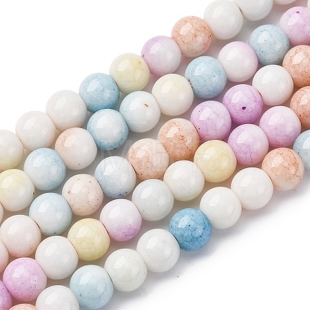 Ombre Effect Dyed Glass Beads Strands GLAA-T031-01O-06-1
