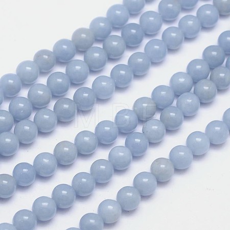 Natural Angelite Beads Strands G-L411-18-6m-1
