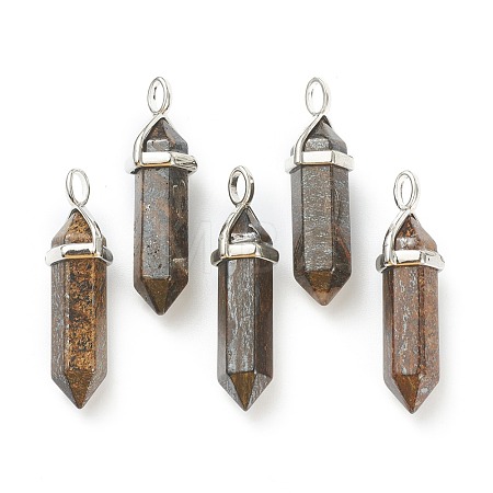 Natural Bronzite Pointed Pendants G-M378-01P-A25-1