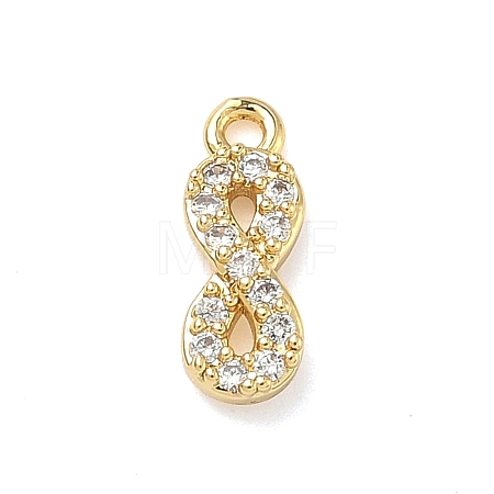 Brass Micro Pave Cubic Zirconia Pendants KK-C254-06B-G-1