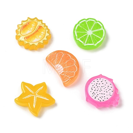 Printed Transparent Resin Imitation Food Cabochons RE-CBAC39A-04-1