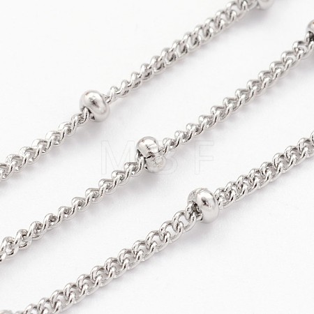 Tarnish Resistant 304 Stainless Steel Twisted Chains CHS-K003-02P-0.5MM-1