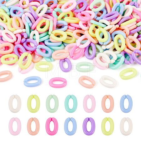 300Pcs Opaque Acrylic Linking Rings MACR-TA0002-83-1