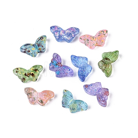 Picasso Transparent Glass Beads SEED-N012-05-1