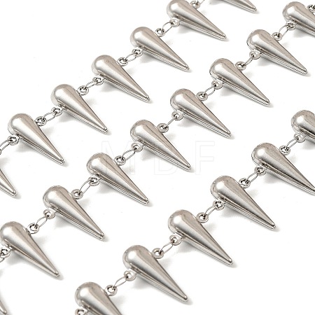304 Stainless Steel Teardrop Link Chains CHS-G042-07P-1
