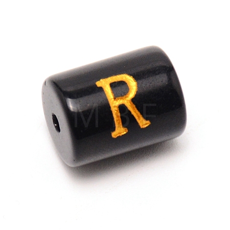 Painted Glass Beads GLAA-TAC0009-01R-1