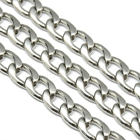 Tarnish Resistant 304 Stainess Steel Cuban Link Chains STAS-M032-44P-2.5mm-1