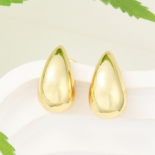 Rack Plating Brass Teardrop Stud Earrings EJEW-R150-05G-1