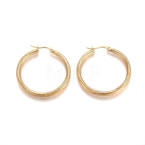 304 Stainless Steel Geometric Hoop Earrings STAS-D171-16A-G-1