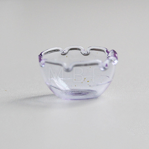 Flower Shape Transparent Miniature Glass Vase Bottles WG49445-01-1
