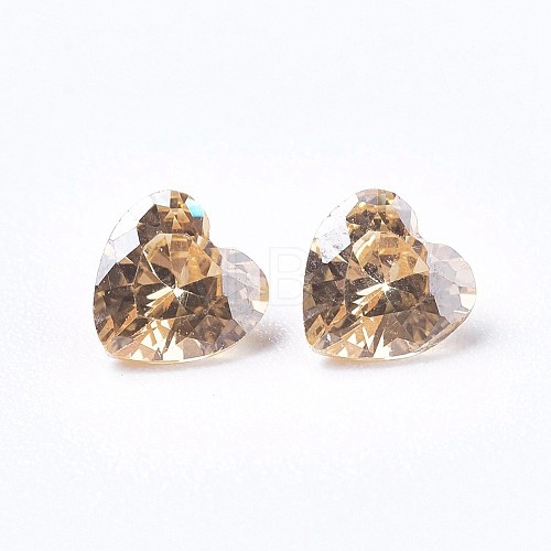 Cubic Zirconia Pointed Back Cabochons ZIRC-WH0001-C02-1