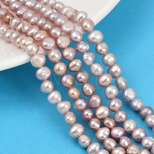 Natural Cultured Freshwater Pearl Beads Strands PEAR-P064-19E-04B-1