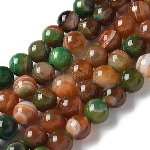 Natural Agate Beads Strands G-NH0001-G08-01-1