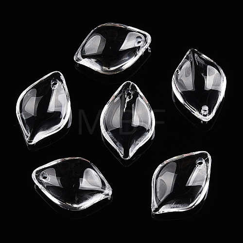 Transparent Glass Petal Beads GLAA-N001-14-1