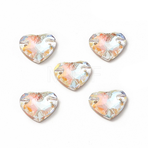 Heart Shape Sew on Rhinestone GLAA-A024-05B-001LA-1