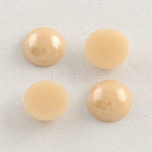 Pearlized Plated Opaque Glass Cabochons PORC-S801-8mm-13-1