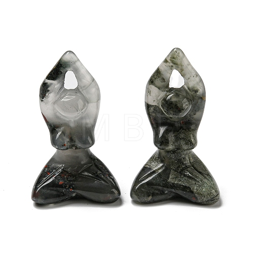 Natural Bloodstone Carved Healing Yoga Goddess Figurines DJEW-D012-06D-1