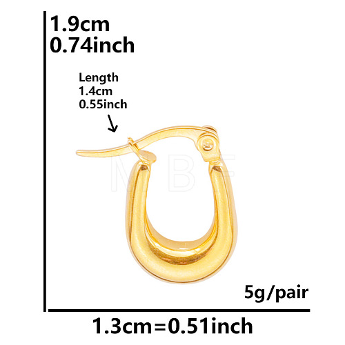 Stylish Stainless Steel Hoop Earrings for Women OK9057-6-1