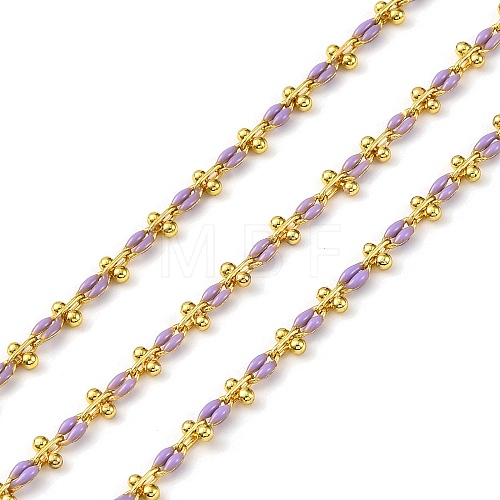 Brass Enamel Link Chains CHC-L050-07G-03-1