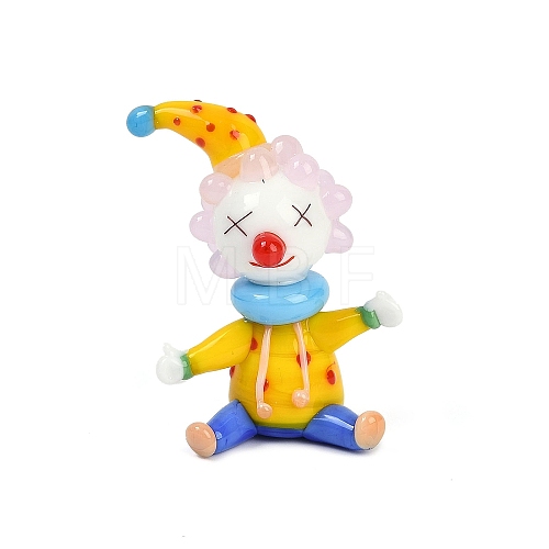 Handmade Lampwork Clown Display Decorations LAMP-Q005-12L-1