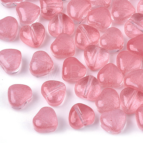 Transparent Spray Painted Glass Beads GLAA-N035-02-A03-1