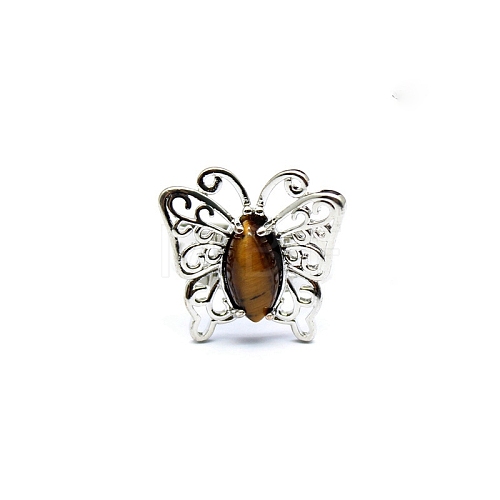 Natural Tiger Eye Finger Ring PW-WG44786-03-1