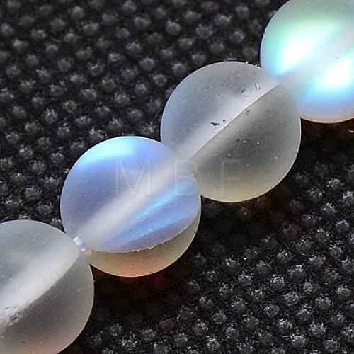 Synthetical Moonstone Beads Strands G-G585-10mm-02-1