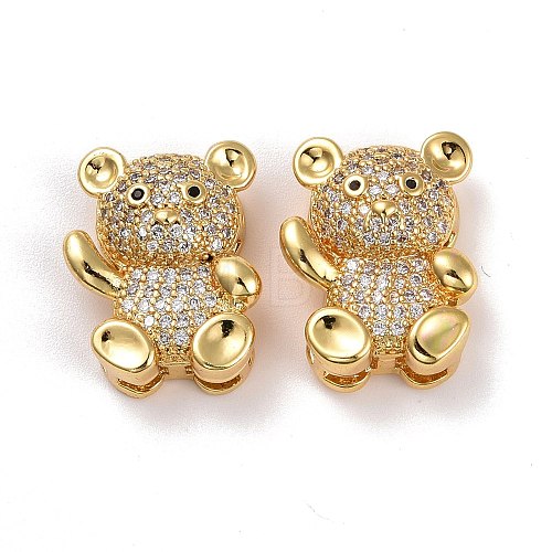 Brass Micro Pave Cubic Zirconia Pendants KK-K258-10G-RS-1