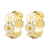 Brass Enamel Hoop Earrings X-EJEW-S277-01G-4