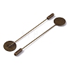 Brass Lapel Pin Base Settings KK-WH0045-025B-AB-2