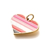 Pride 304 Stainless Steel Enamel Pendants STAS-B079-01G-16-3