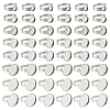48Pcs 8 Style Adjustable 304 Stainless Steel Finger Rings Components STAS-DC0004-37-1