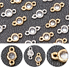 20Pcs 2 Colors Brass Micro Pave Clear Cubic Zirconia Connector Charms KK-BBC0002-17-4