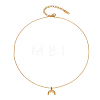 Stainless Steel Micro Pave Cubic Zirconia Moon Pendant Necklaces for Women LI0948-1-2